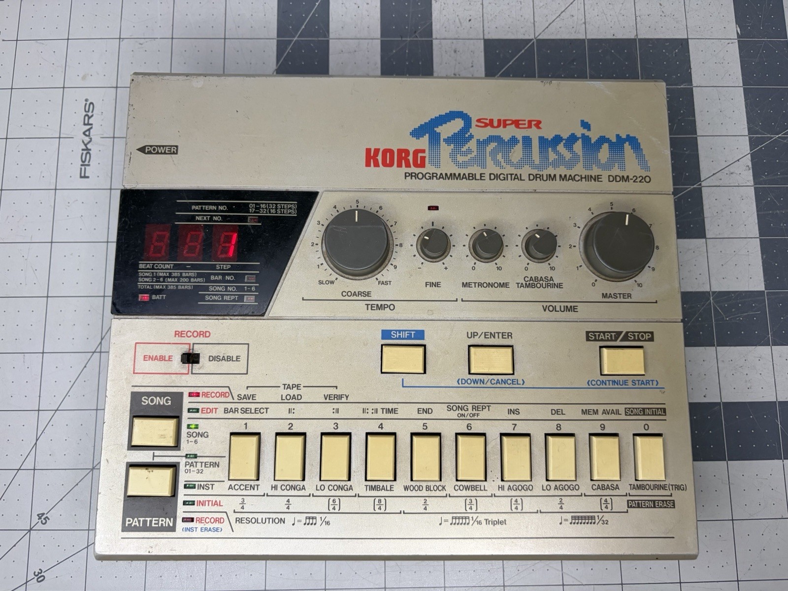 Korg DDM-220 Super Percussion Drum Machine, No Battery Cover