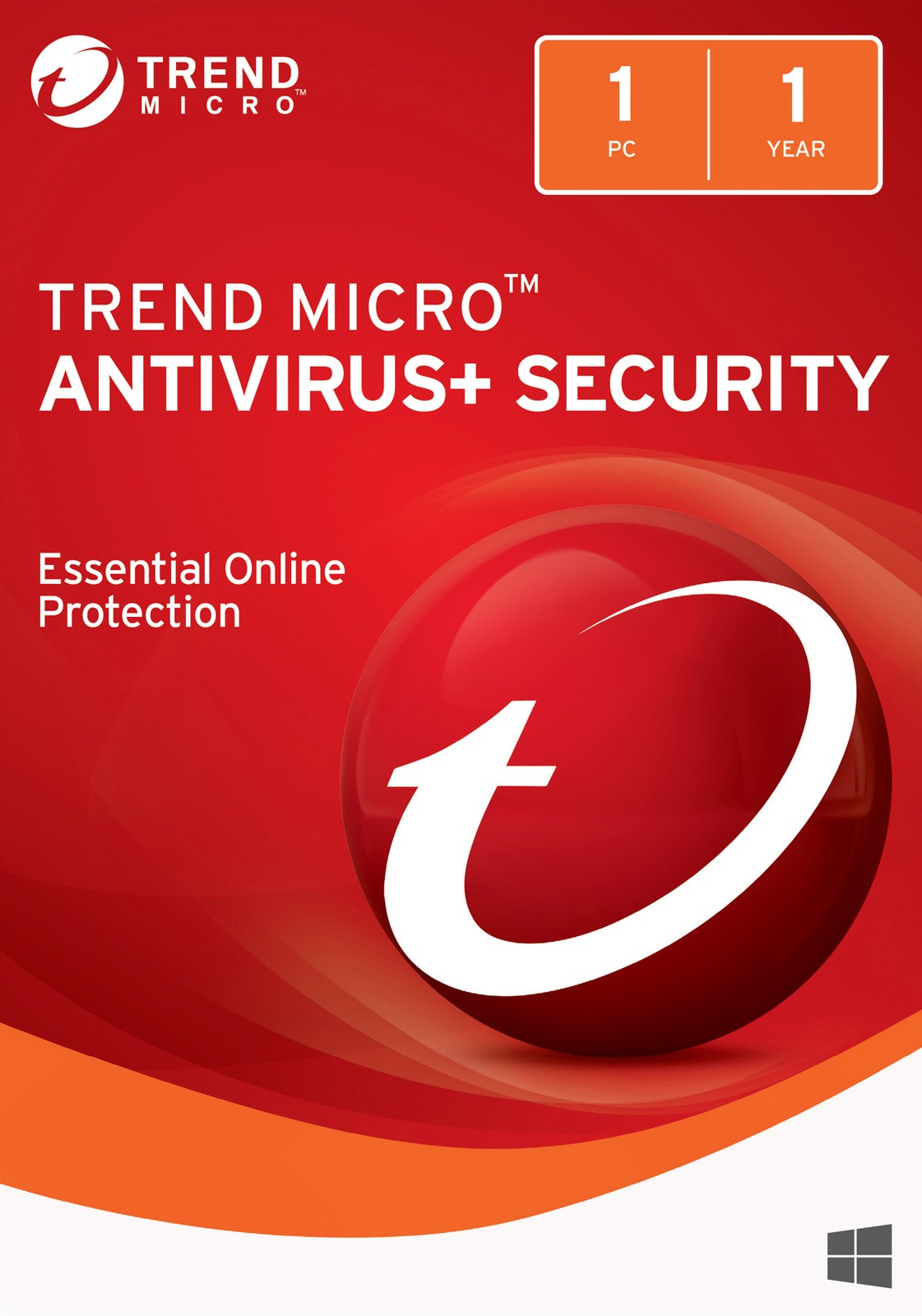 Home Computer Protection - Trend Micro AntiVirus+ 2018 1 Device