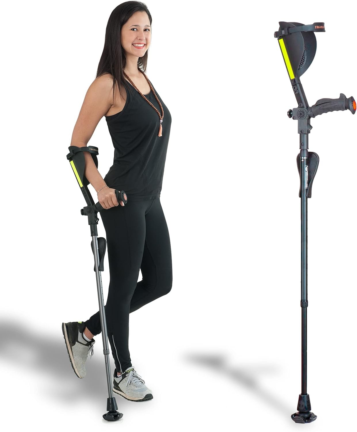 7G Ergonomic Crutch/High Performance Perfect Cane- 1 Count (Pack of 1), Black