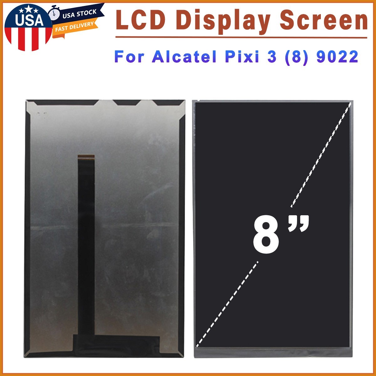 New 8 inch LCD Display Screen Panel Replcement Fit For Alcatel Pixi 3 (8) 9022X
