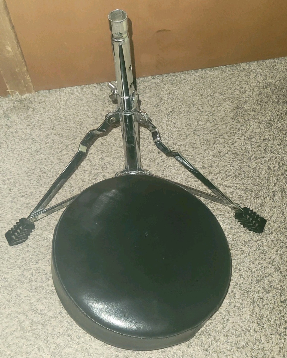 Drum Throne Drummer Stool Round Seat Chair Adjustable Folding Stand