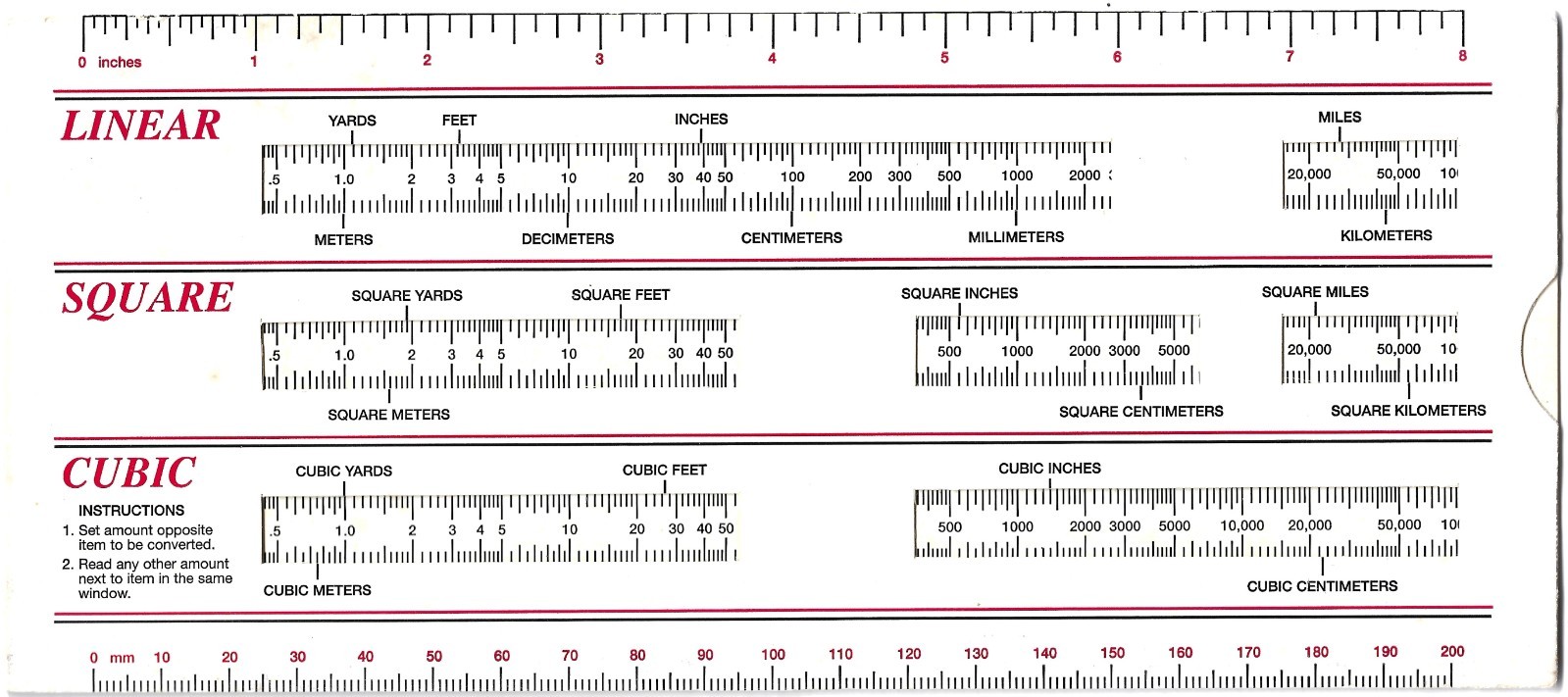 US Metric Conversion Calculator Linear Square Cubic Weight Pressure Temp Liquid