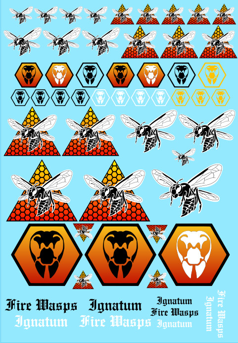 Wasp Legion Full Scale 28mm Titan Transfer Sheet A4