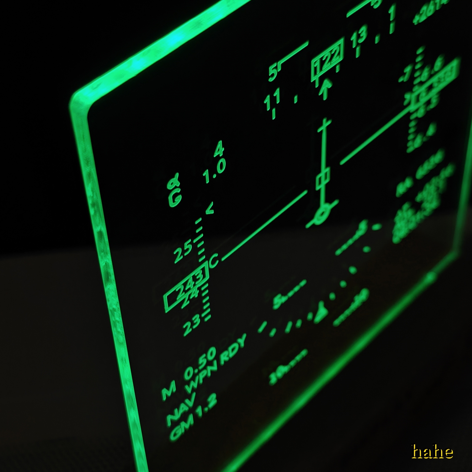 Fighter Jet HUD Diffractive Flat Display Table Lamp JF-17 Fighter Night Light