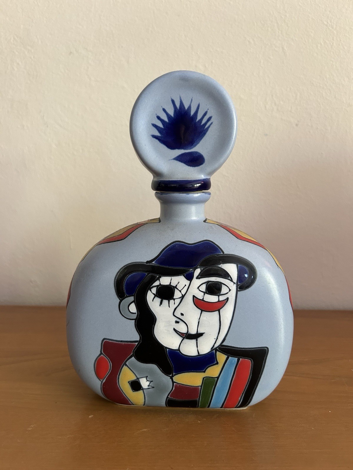 Los Azulejos Picasso Masterpiece Collection Tequila Hand Painted Ceramic Bottle