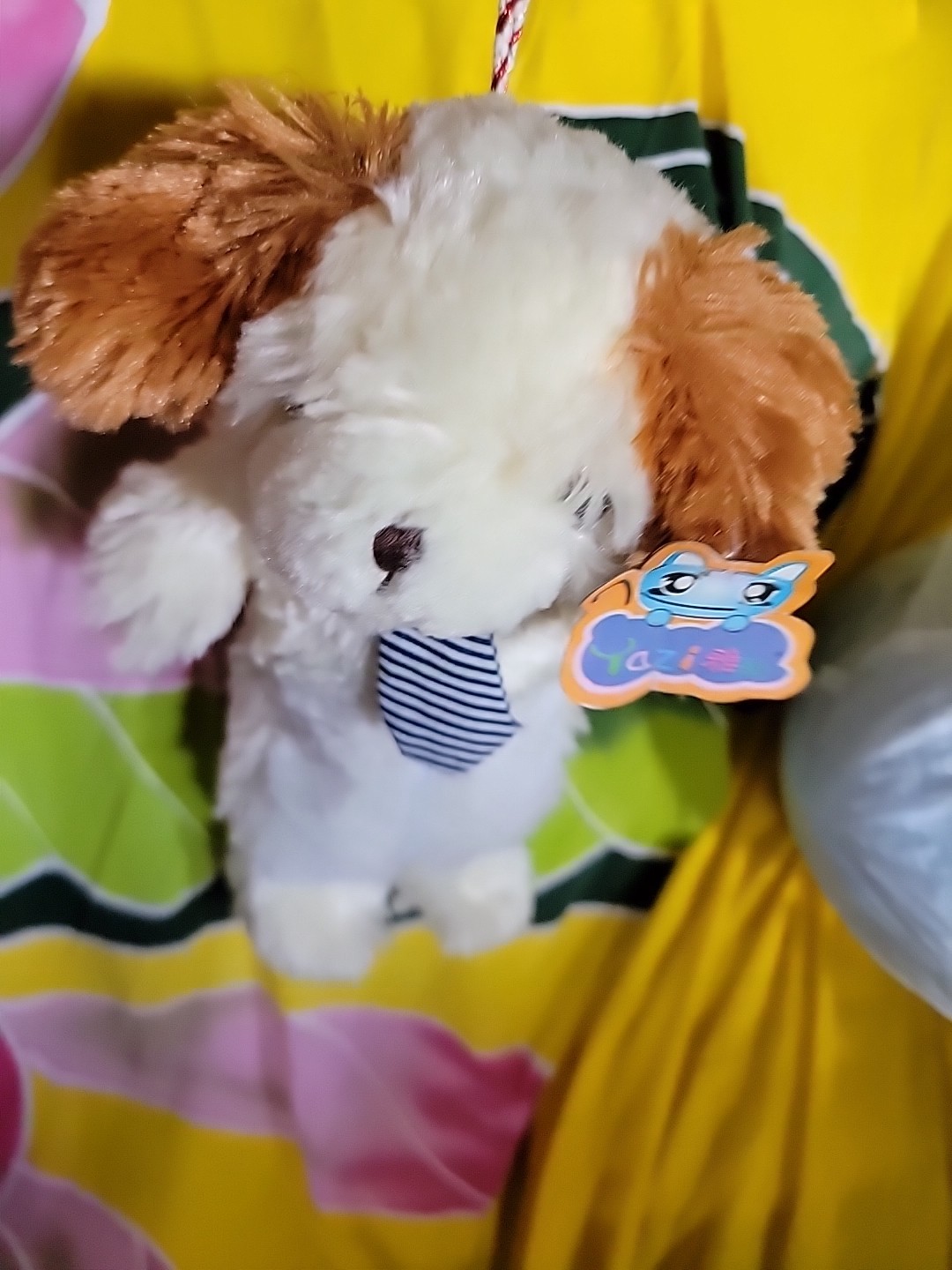School Tie Plush Pencil Case Fluffy Dog Puppy Office Supplies Pencil Bag Mascot