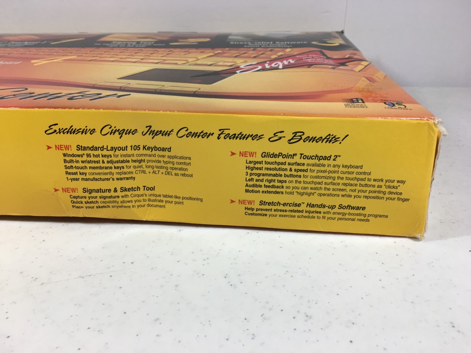Cirque Input Center Model 360 Computer Keyboard Vintage New in Open Box