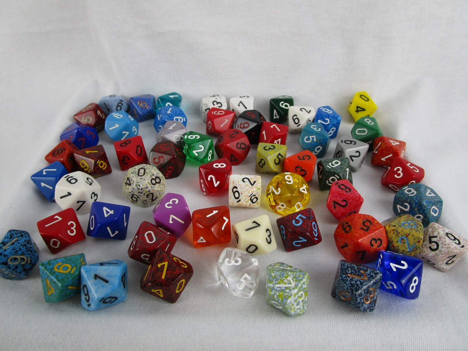 57 PIECE Vintage Mixed 10 SIDED Dungeon Dragons D&D AD&D Role Playing Dice