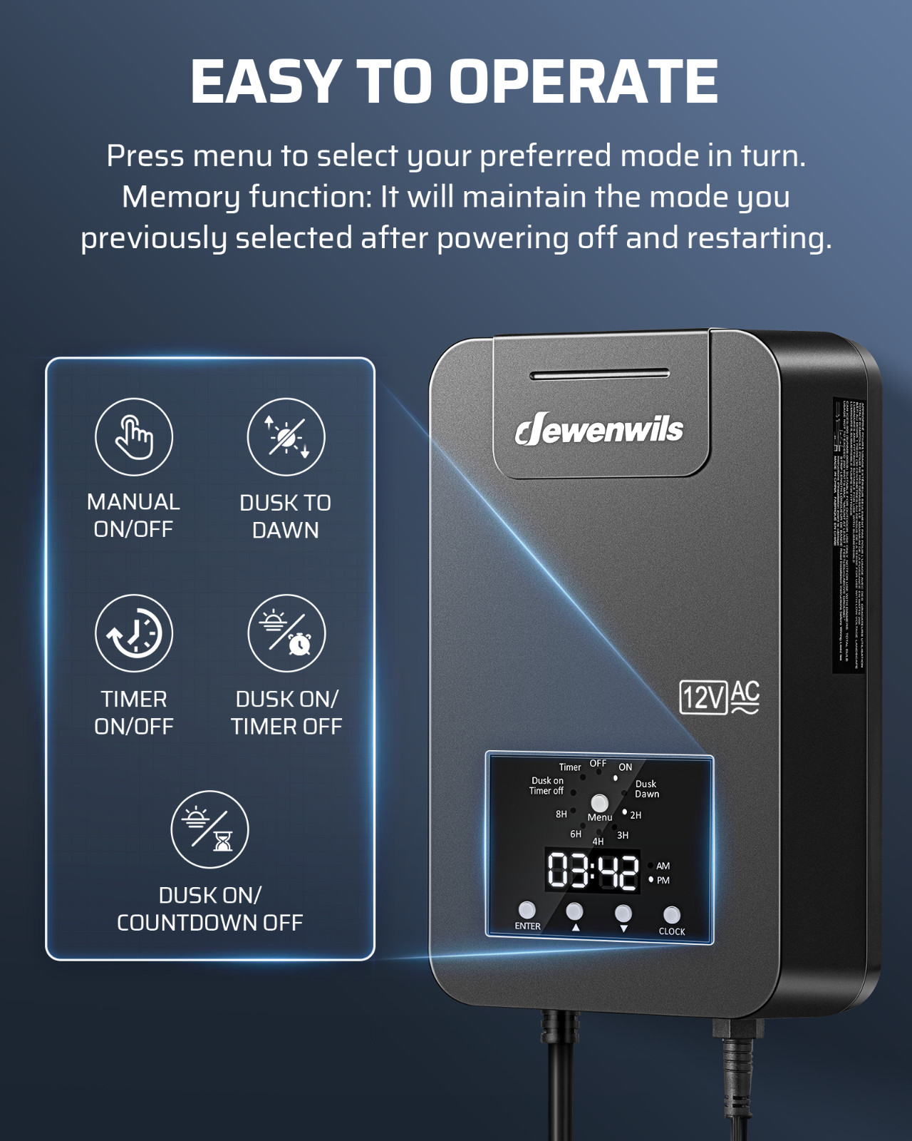 DEWENWILS 300W Low Voltage Landscape Transformer 12V/14V AC Outdoor