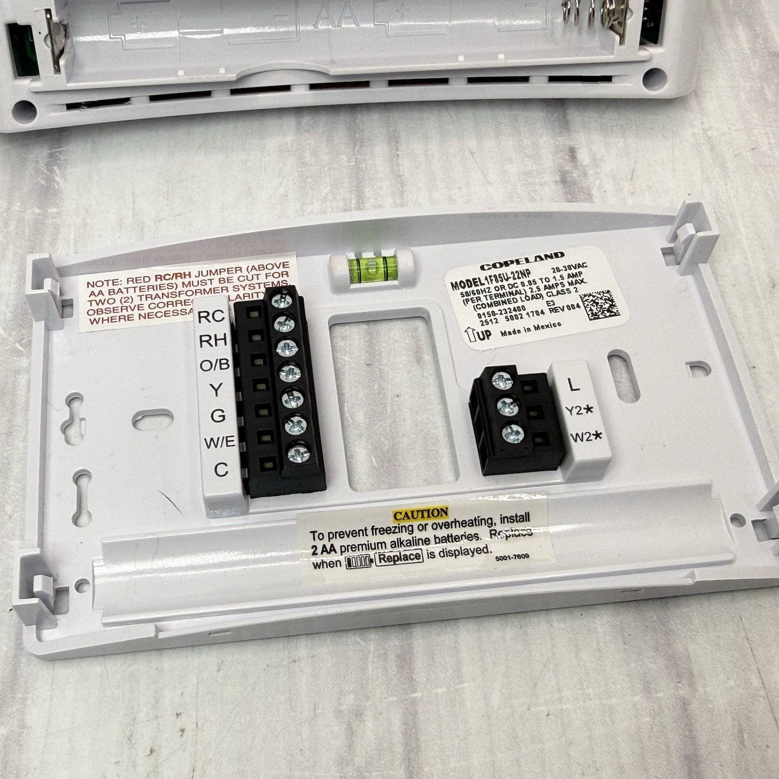 Emerson Non-Programmable Thermostat 80 Series Display 1F85U-22NP