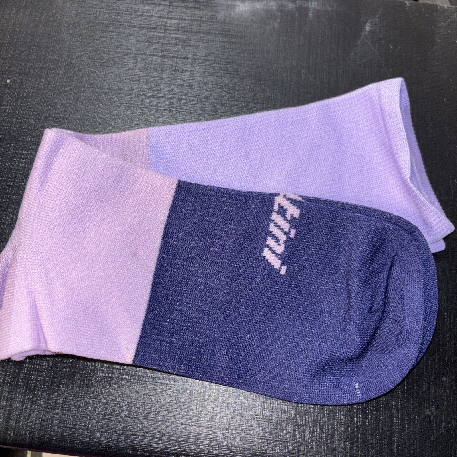Santini Bangle Cycling Socks XL- XXL (44-47) Made In Italy NEW Blue PV Poliammid