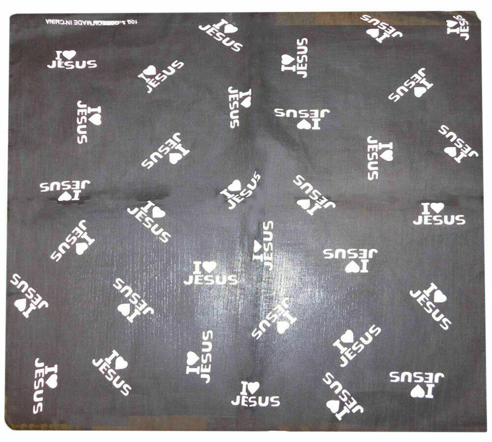 I Love Jesus Bandana Christ Lord Christians Head Wrap Scarf God Gift Fan Church