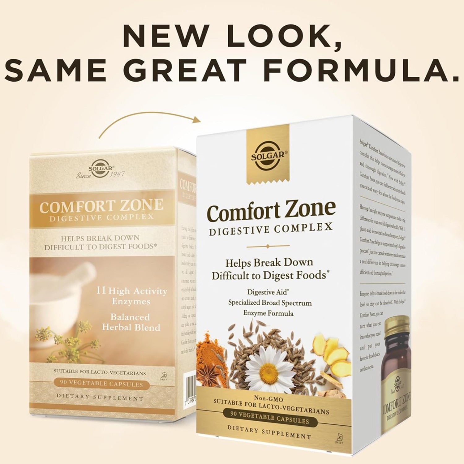 Solgar Comfort Zone Digestive Complex,Enzymes4Digestive Process,90VegCaps