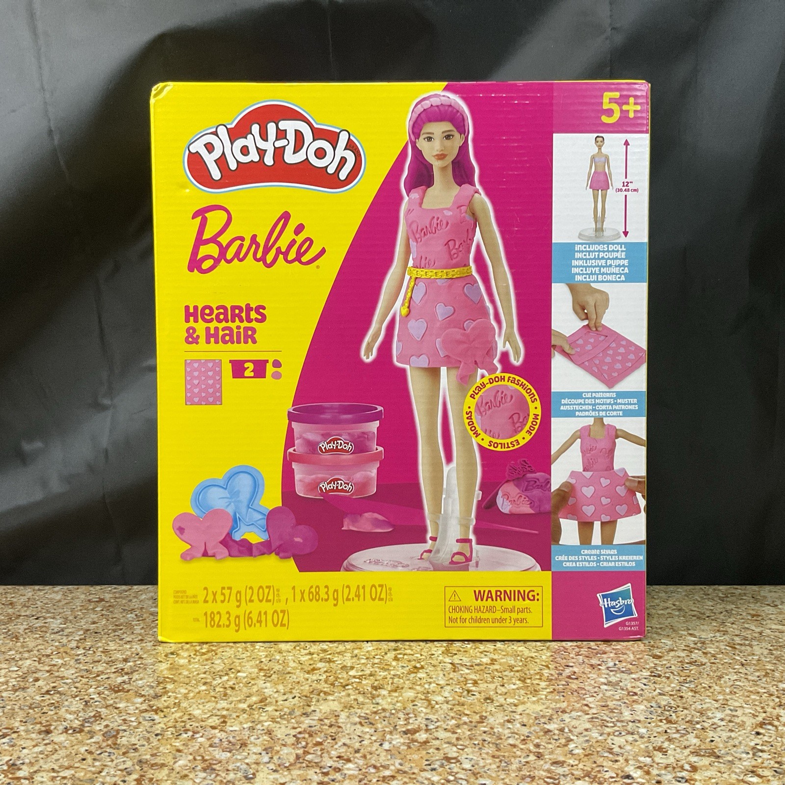 Play-Doh Barbie Hearts & Hair Designer Doll Set Barbie Included