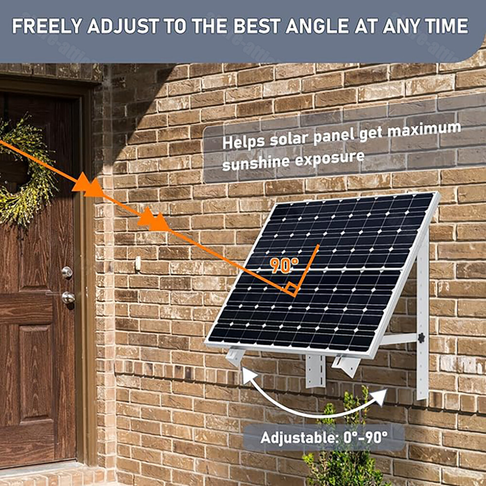 Solar Panel RV Tilt Mount Brackets Kit System Roof Flat Surface Adjustable Frame