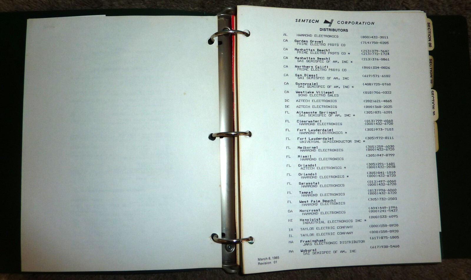 Semtech Corporation Catalogs & Data Sheets In Binder