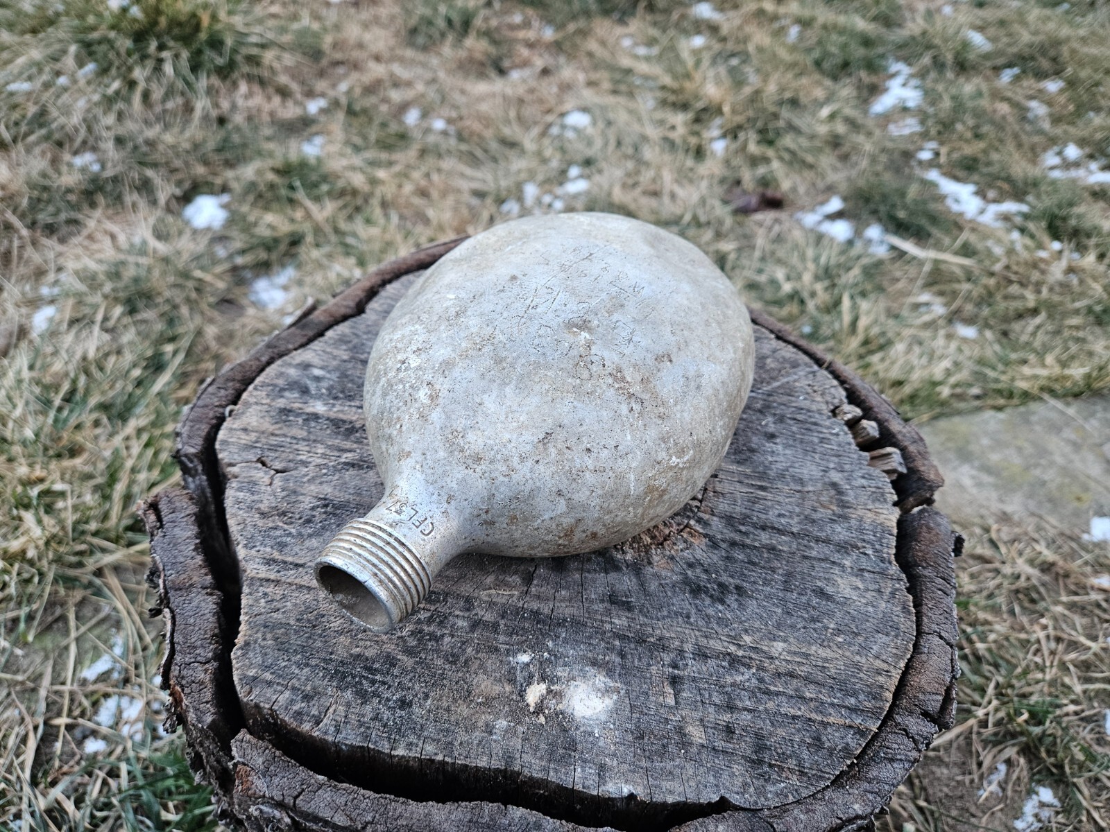 Original Field Gear Germany Army Bottle 1937 WW2 ERA from Battlefild