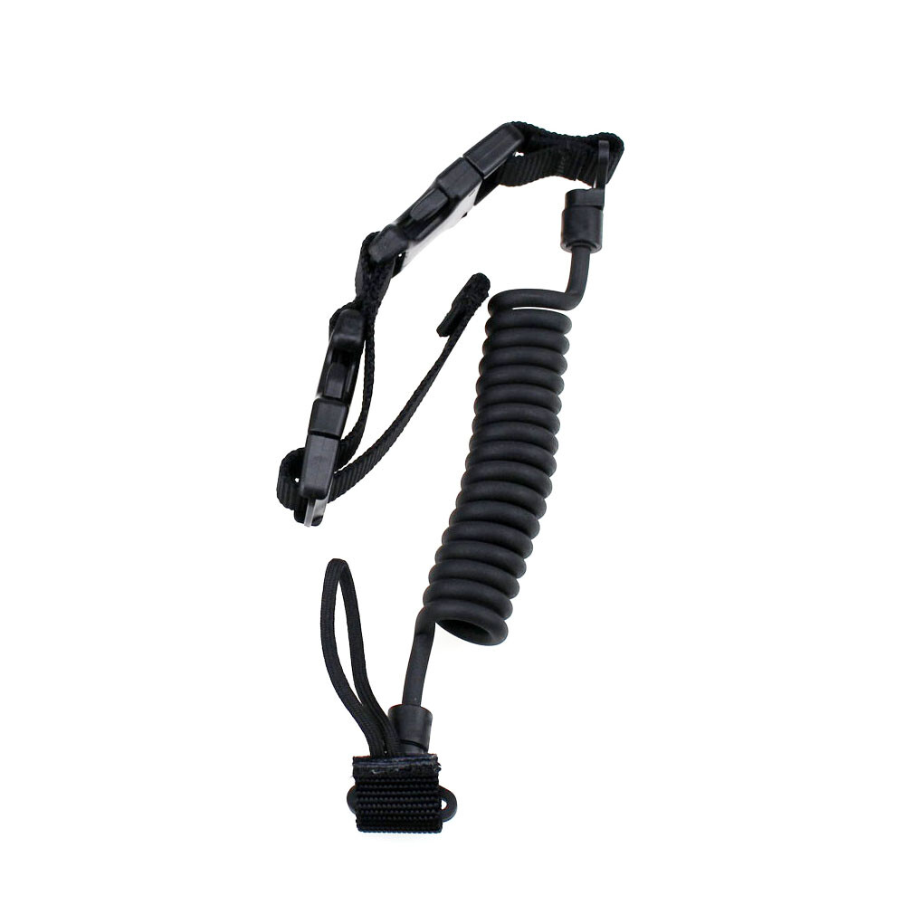 Tactical Secure Lanyard Spring Pistol Gun Sling Practical Security Leash