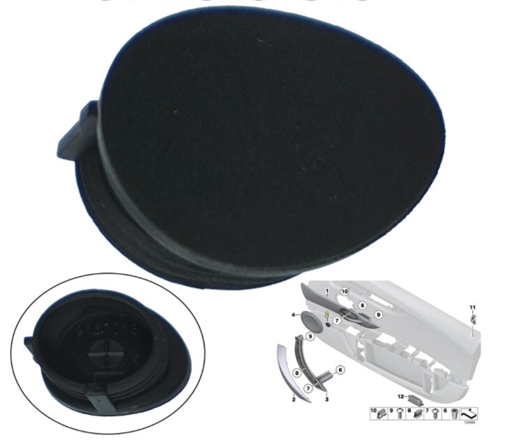 Left Inner Door Handle Screw Cover Cap for BMW Z4 E89 2009-2016 51419167013 US