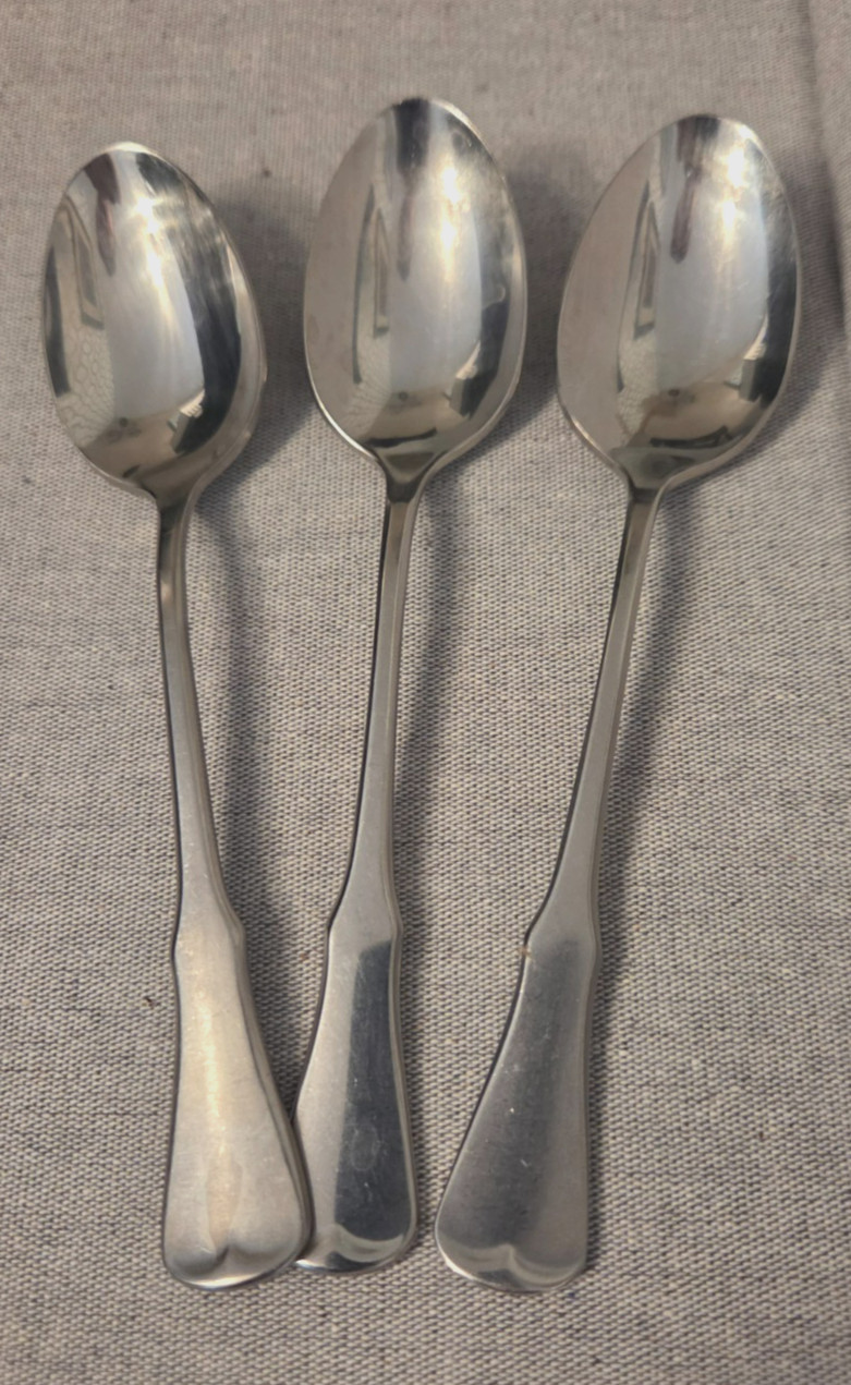 Set Of 3 Teaspoons Oneida Community PATRICK HENRY Stainless Flatware 6"
