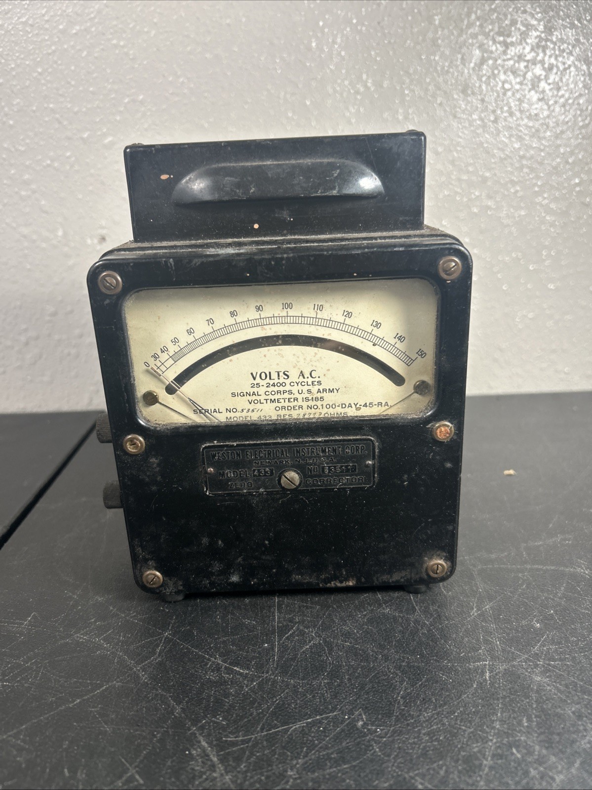 Weston Daystrom Model 433 AC Voltmeter 0-150
