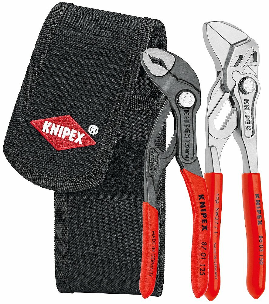 Knipex Minis 125mm Cobra Waterpump & 150mm Wrench Pliers Belt Pouch 00 20 72 V01