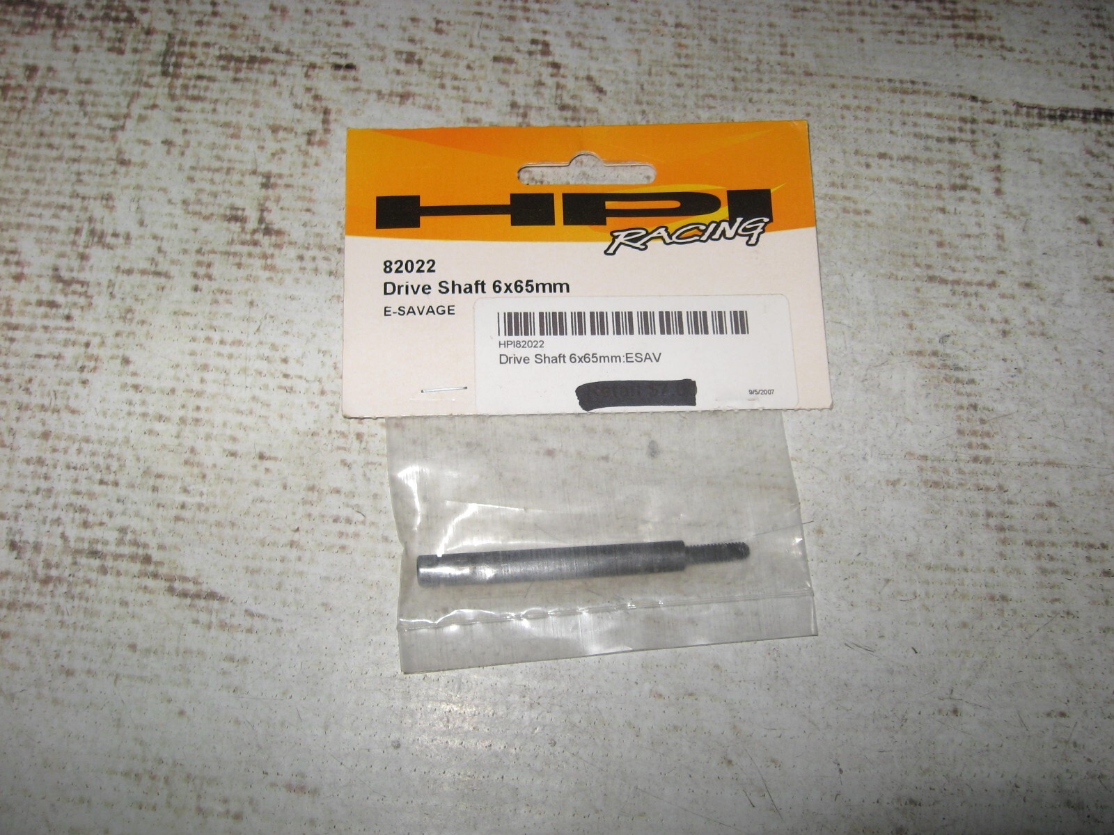 RC HPI E Savage 6 x 65 mm Drive Shaft Steel Black (1) 82022