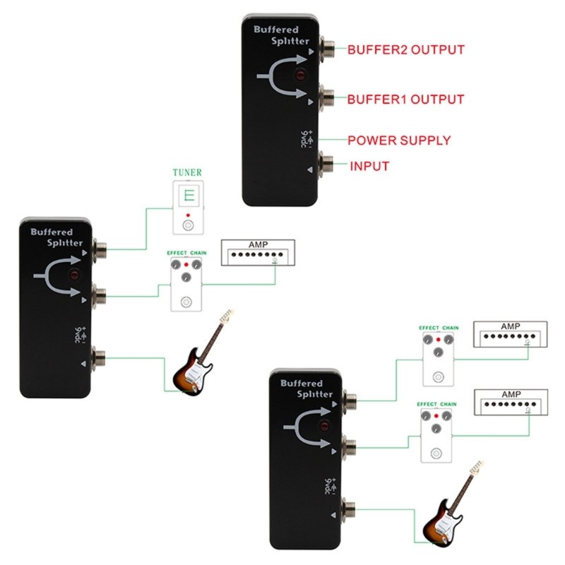 Double Amplifier Configurations Buffer Output Pedal Metal Texture for Guitar