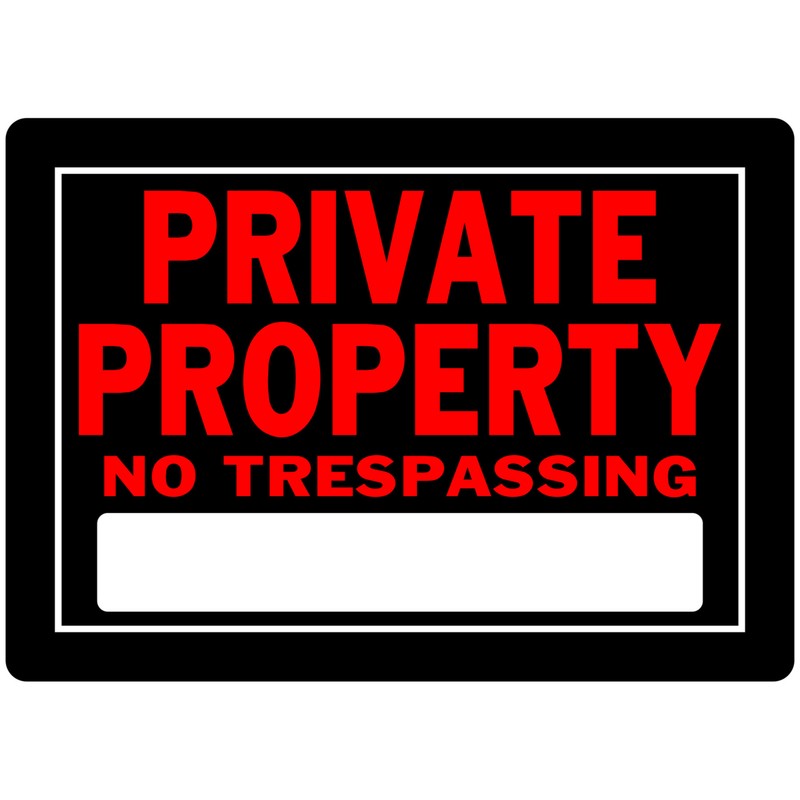 Hillman English Black No Trespassing Sign 10 in. H X 14 in. W (6-pack)