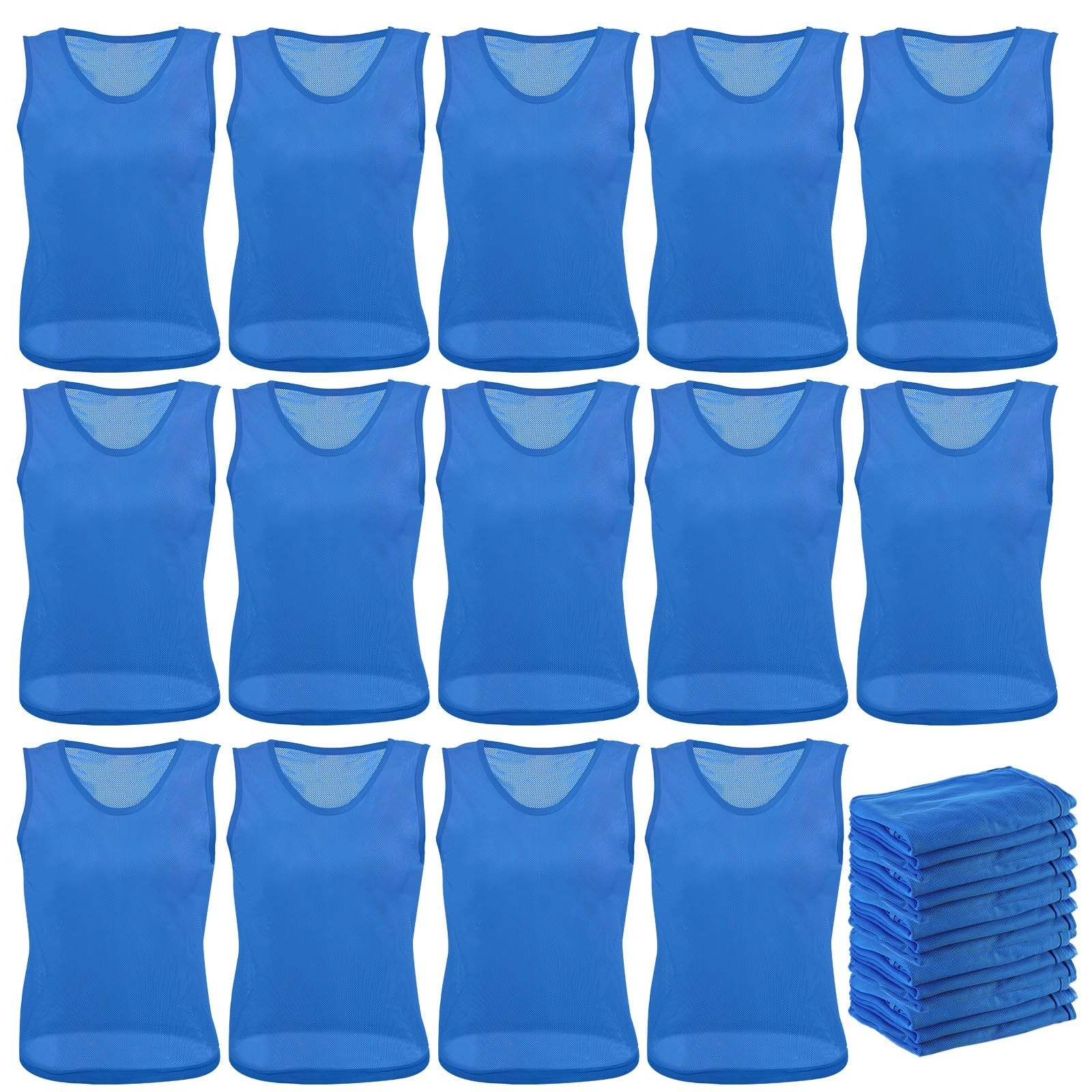 Newcotte 24 Pcs Pinnies Scrimmage Vests Team Practice Jersey Nylon Mesh Penni...