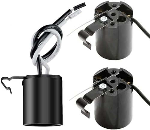 Phenolic Medium Base E26 Fixture Socket, Keyless US Standard Lamp Holder for ...