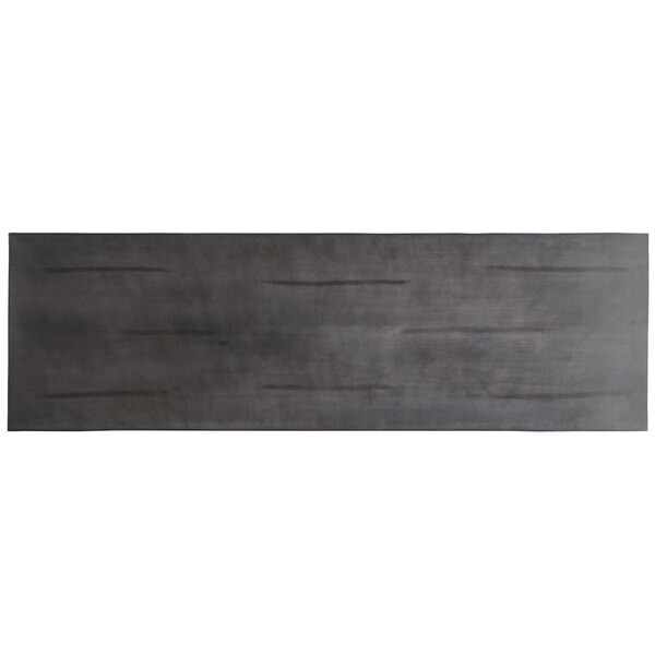 30" x 96" Rectangular Solid Wood Live Edge Restaurant Table Top in Gray Wood