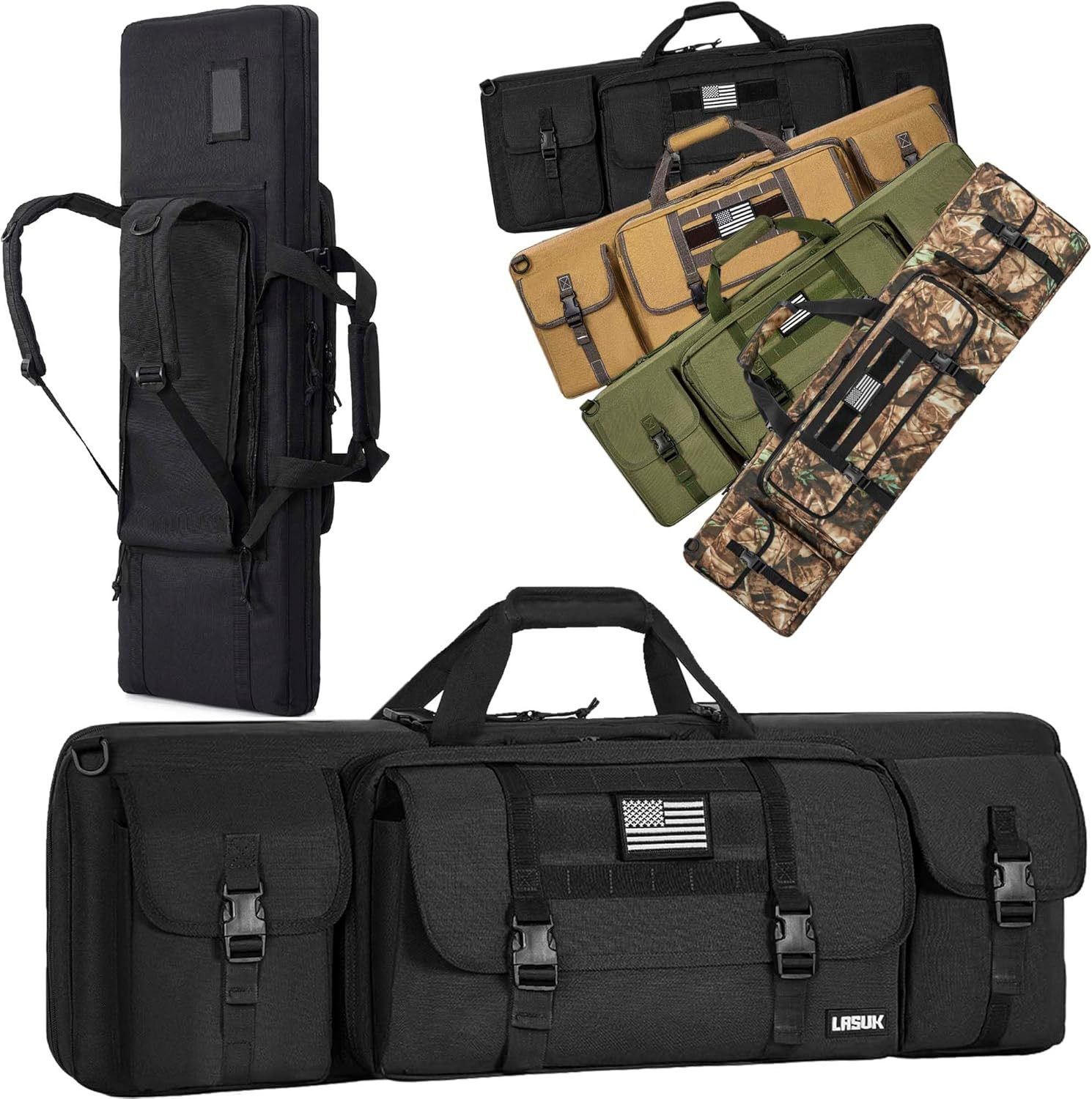 28" 32" 36" 42" 46" 48" 51" 55" Soft Double Rifle Bag, Portable Long Rifle Bag f