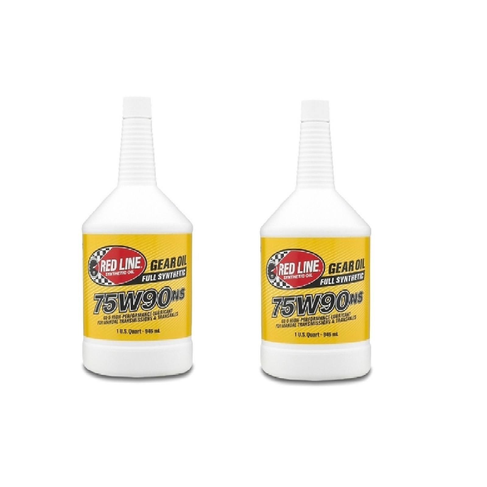 Red Line Oil 58304 Set of 2 Quart Bottle Fully Synthetic SAE 75W-90 Gear Oil