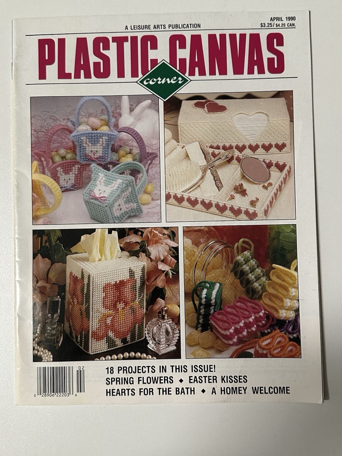 Plastic Canvas Magazine Lot of 4 Craft Patterns Needlepoint Sewing Projects