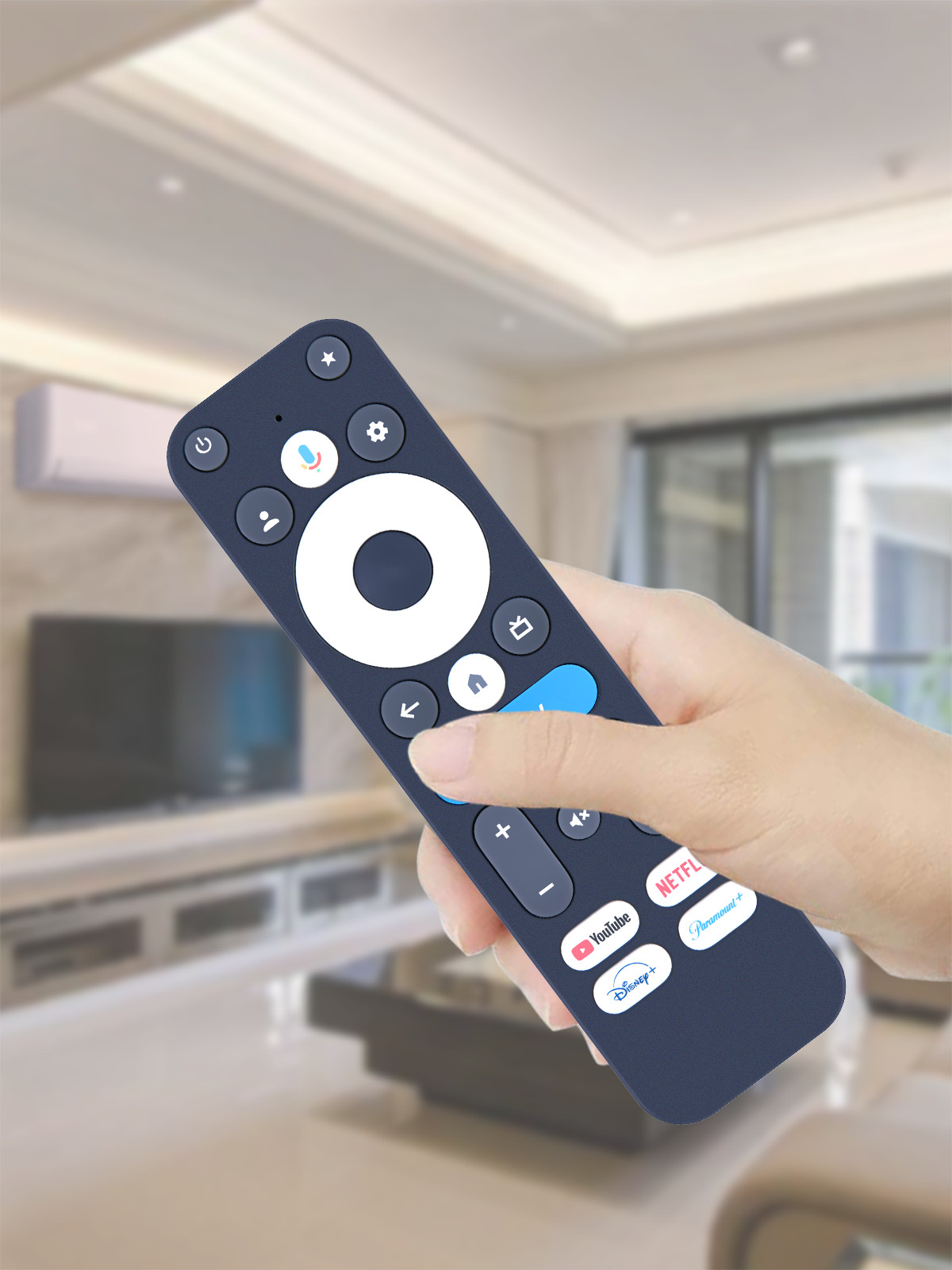 Remote Control For Onn 4K Pro Streaming Device Google TV with Voice