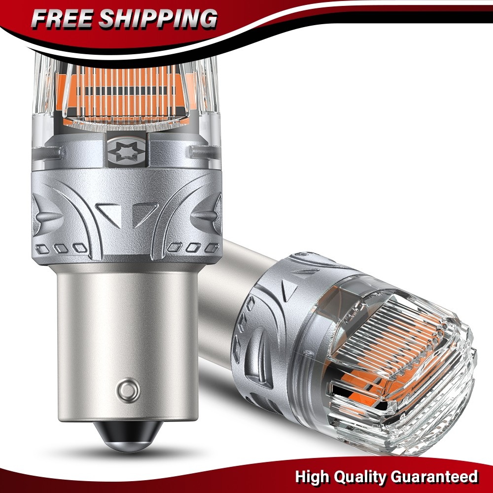 AUXITO LED Turn Signal Blinker Light 1156 7506 Amber Yellow Bright Bulbs 2 Pack