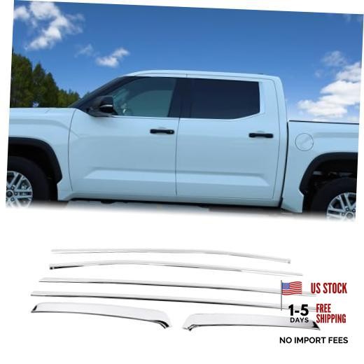 Car Exterior Side Window Decorative Bright Strip Cover Fit Toyot@a Tundra 2022