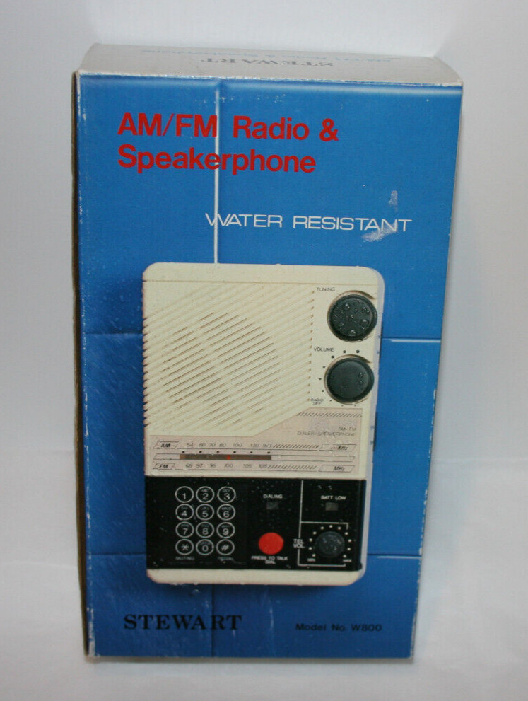 NEW VTG Stewart AM/FM Radio Landline Telephone Speakerphone Bath Water Resistant