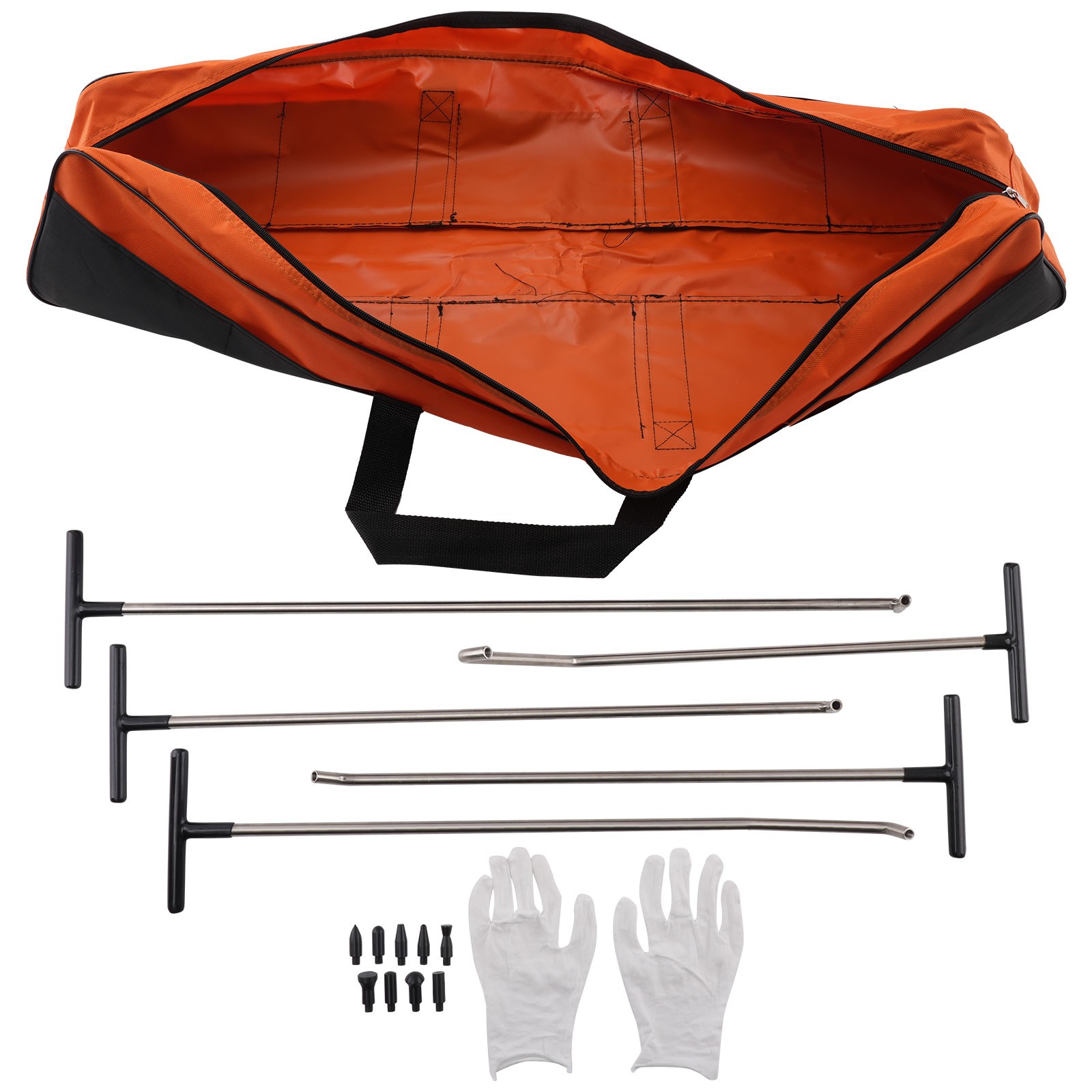 16 Pcs Paintless Dent Removal Tool Kit Stainless Steel Rods R1-R5 Repair