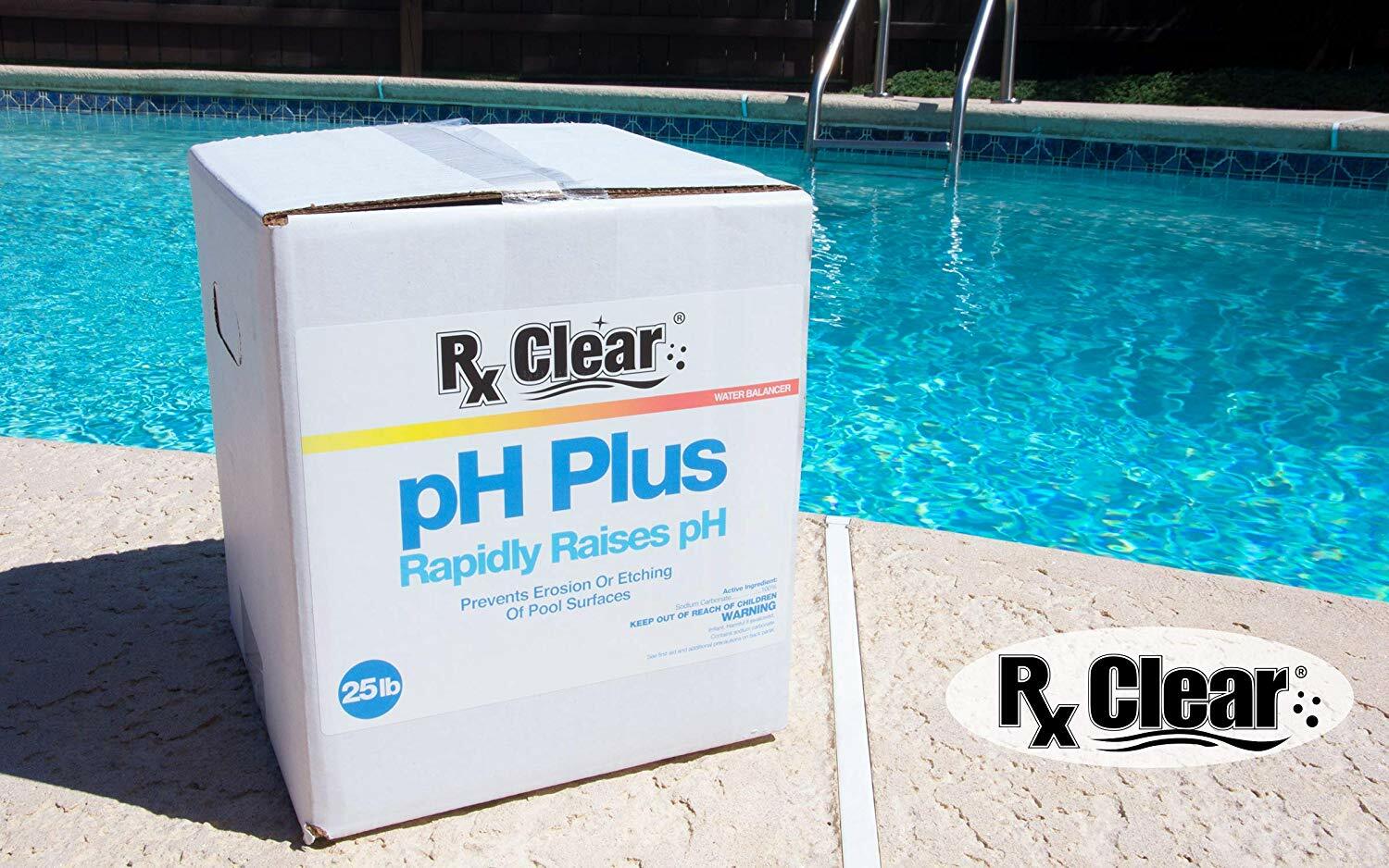 Rx Clear pH Plus Increaser Granular Soda Ash Chemical For Swimming Pool - 25 lbs