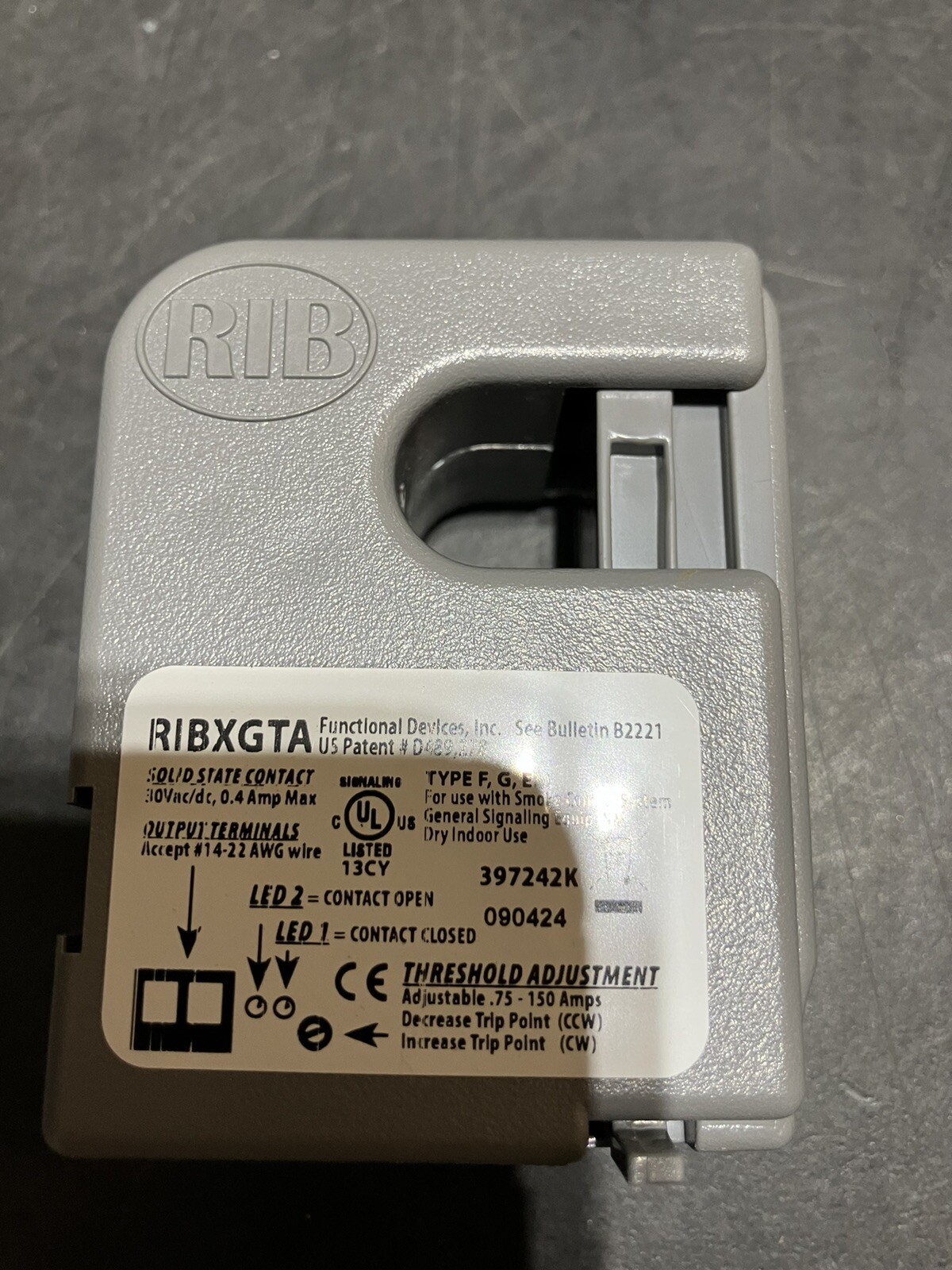Trane .75-150a Adj. Current Sensor, SEN01265