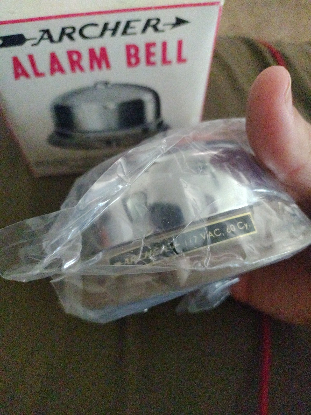 117 VAC ARCHER ELECTRIC ALARM BELL NEW Still Plastic Wrapped