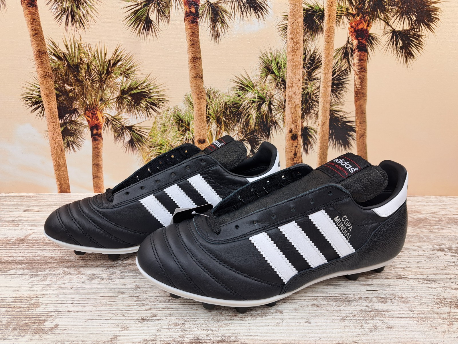 Adidas Copa Mundial Leather Soccer Cleats Black White Men's Size 5.5 NEW