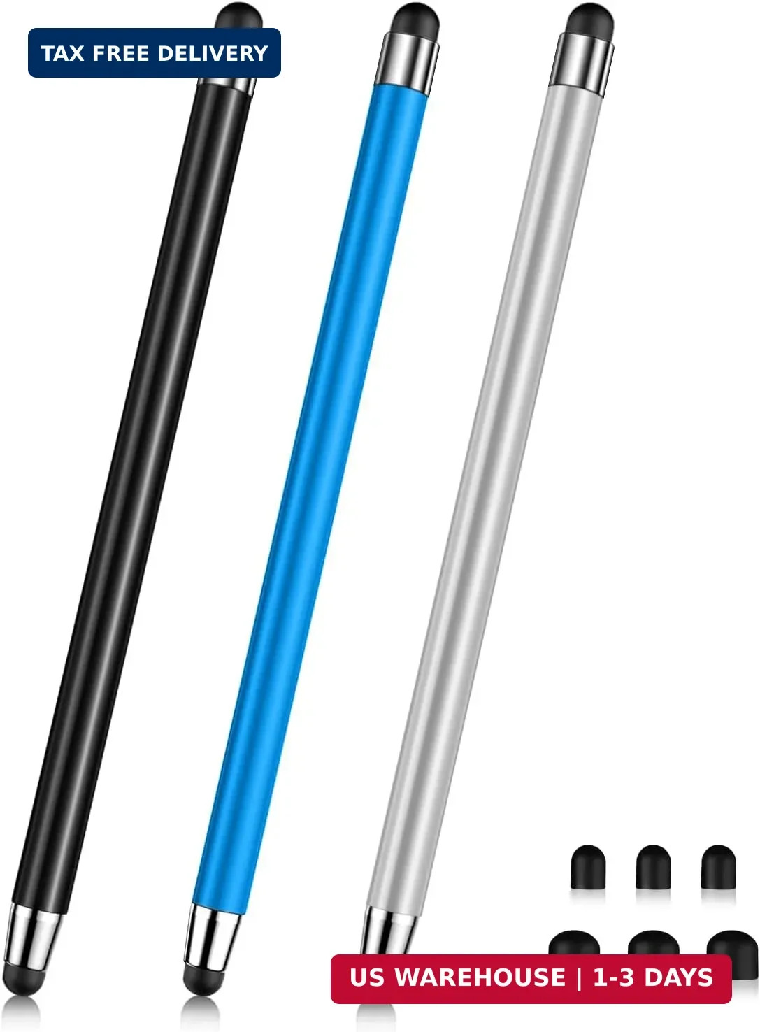 3PCS Stylus Pen Touch Screen Rubber Tip Styluses For iPad Tablet Android Phone