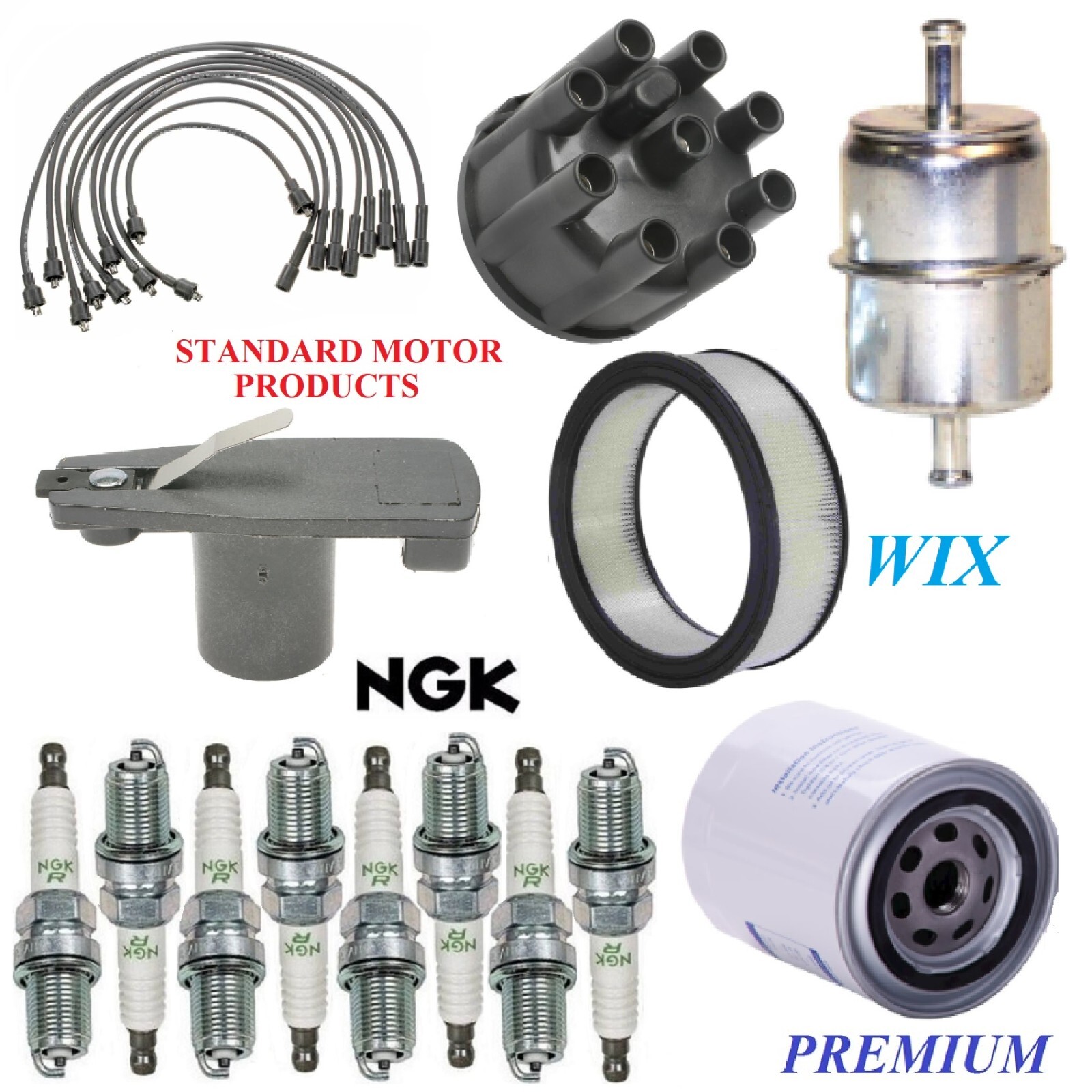 Tune Up Kit Filters Cap Rotor Wire Plugs For PLYMOUTH PB300 V8 5.9L 1975-1978
