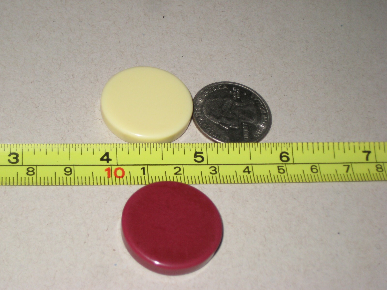 U-PICK (1) One BACKGAMMON Game Replacement Piece Man IVORY or BURGUNDY EUC
