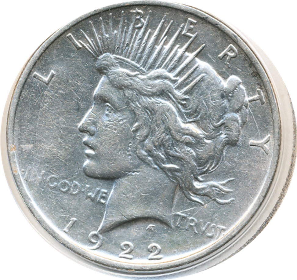 US Coin  1922  D     peace Dollar unc no faults...C 30002