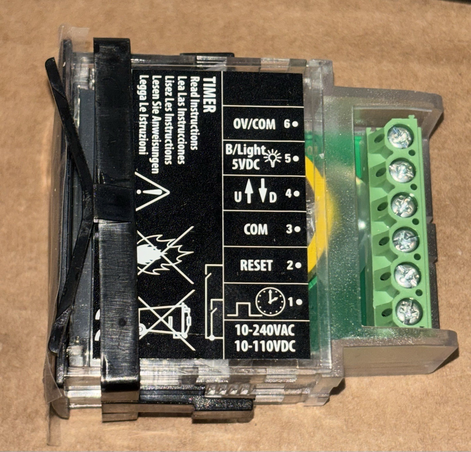 ENM L6 LCD Hour Meter, Rectangular 2PAT2 NEW