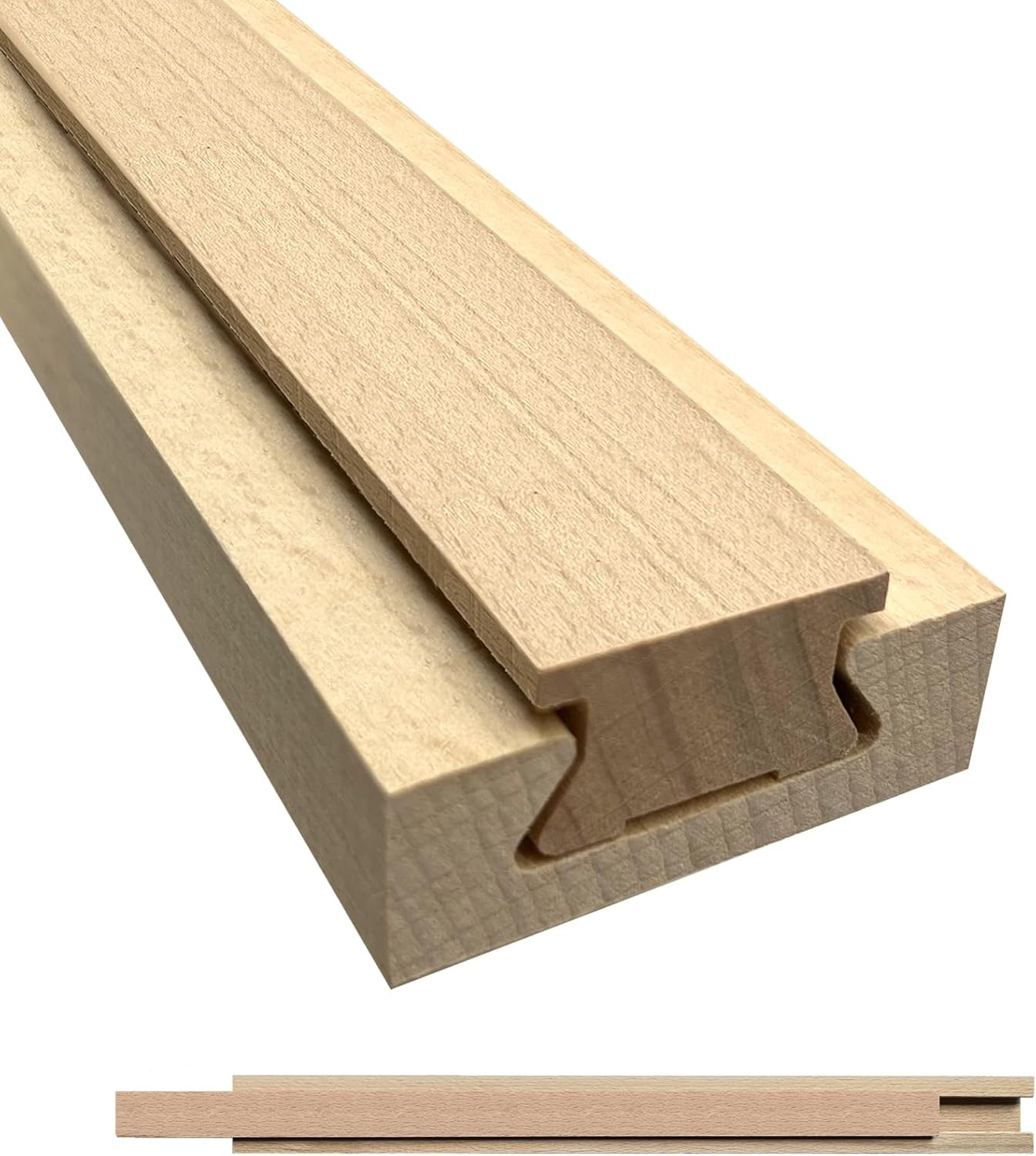 Wooden Undermount Drawer Glides Bottom Rail Replacement Kit 15.7in Drawer Slides
